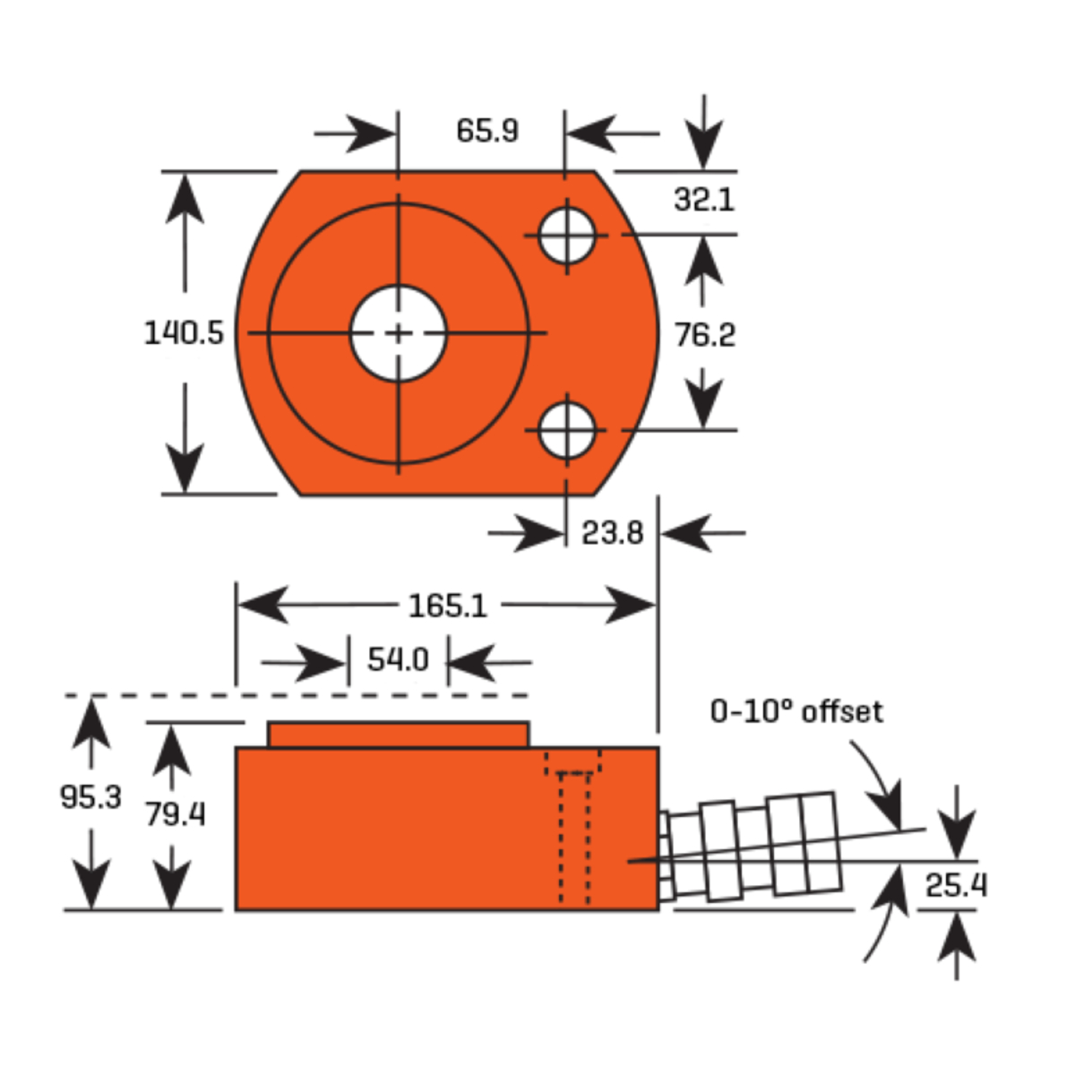 Power Team 72 Ton Single Acting Low Profile Cylinder 15.9mm Stroke 700 Bar